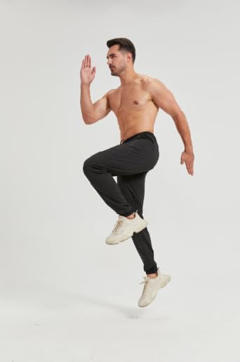 OCYMA 3 Pack Men Sweatpants Joggers Pants Gym Workout with Zip Pockets(Black,Dark Gray,Light Gray,M)