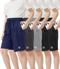 OCYMA 5 Pack Boys Athletic Shorts with Pockets Active Youth Basketball Shorts Quick Dry Kids Gym Soccer Shorts