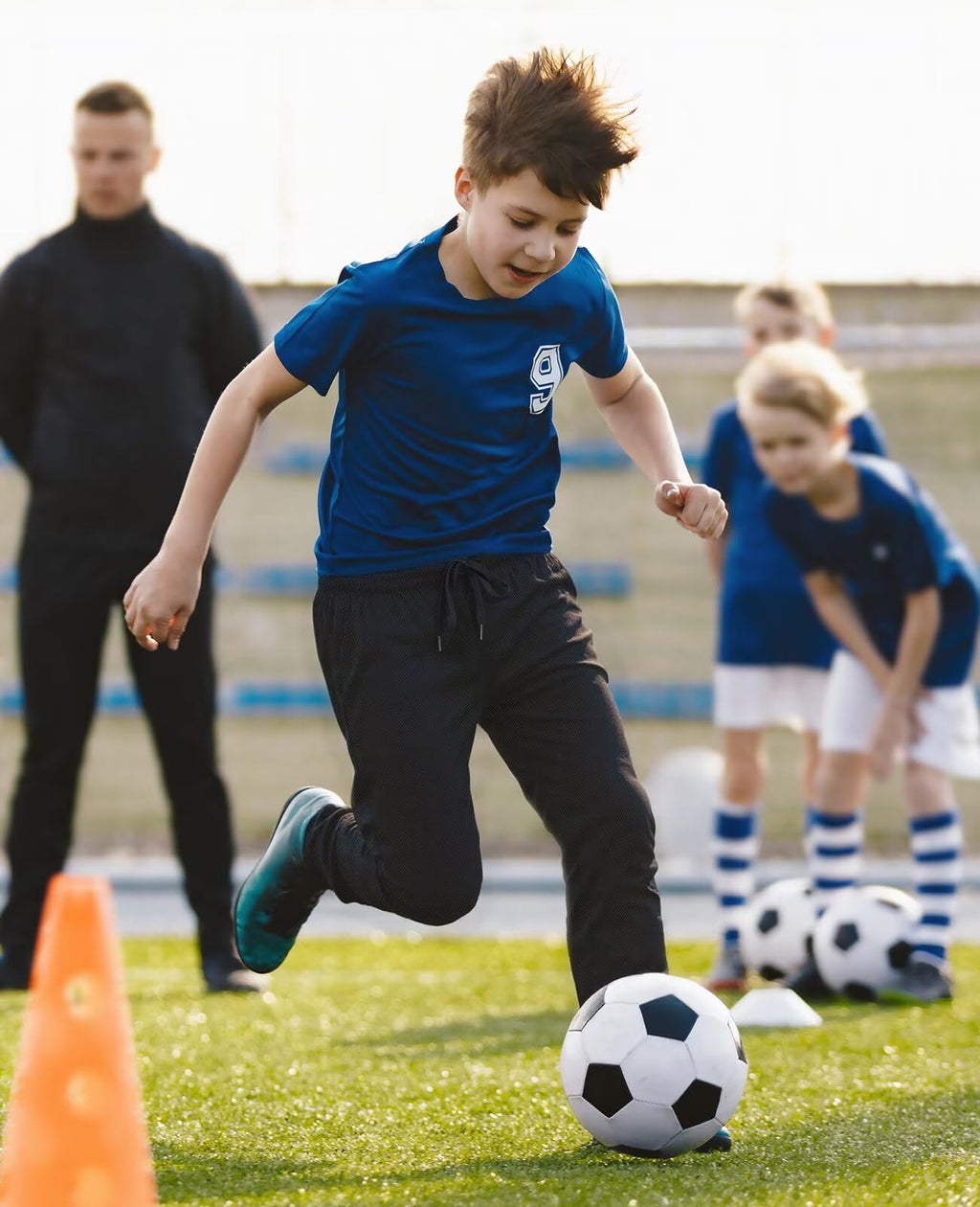 OCYMA Boys Sweatpants with Zip Pockets 5Pack Athletic Pants Mesh Joggers for Boys 5-24